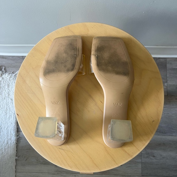 ZARA - VINYL TRANSPARENT HEEL SANDAL - Picture 5 of 6